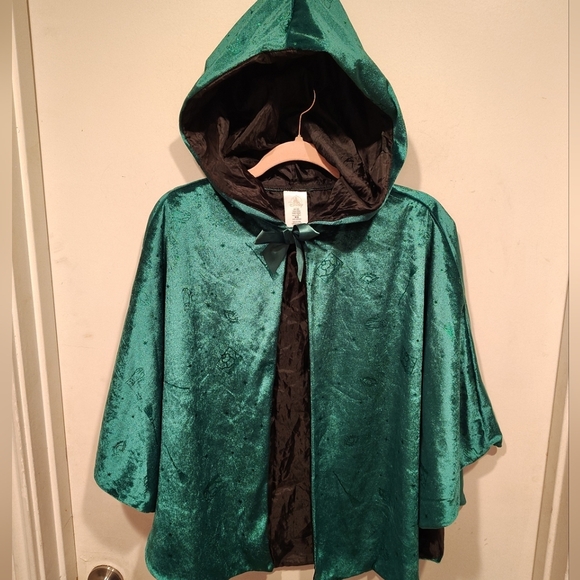 Disney Hocus Pocus Winifred Sanderson Green Velvet Hooded Cape One Size Costume - Picture 1 of 6